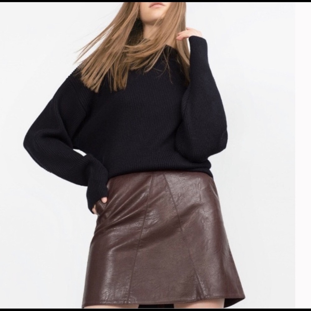 Zara faux leather skirt